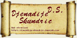 Đenadije Škundrić vizit kartica